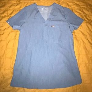 FIGS Women’s Catarina Scrub Top, XS in Heathered Indigo. *LIMITED EDITION COLOR*